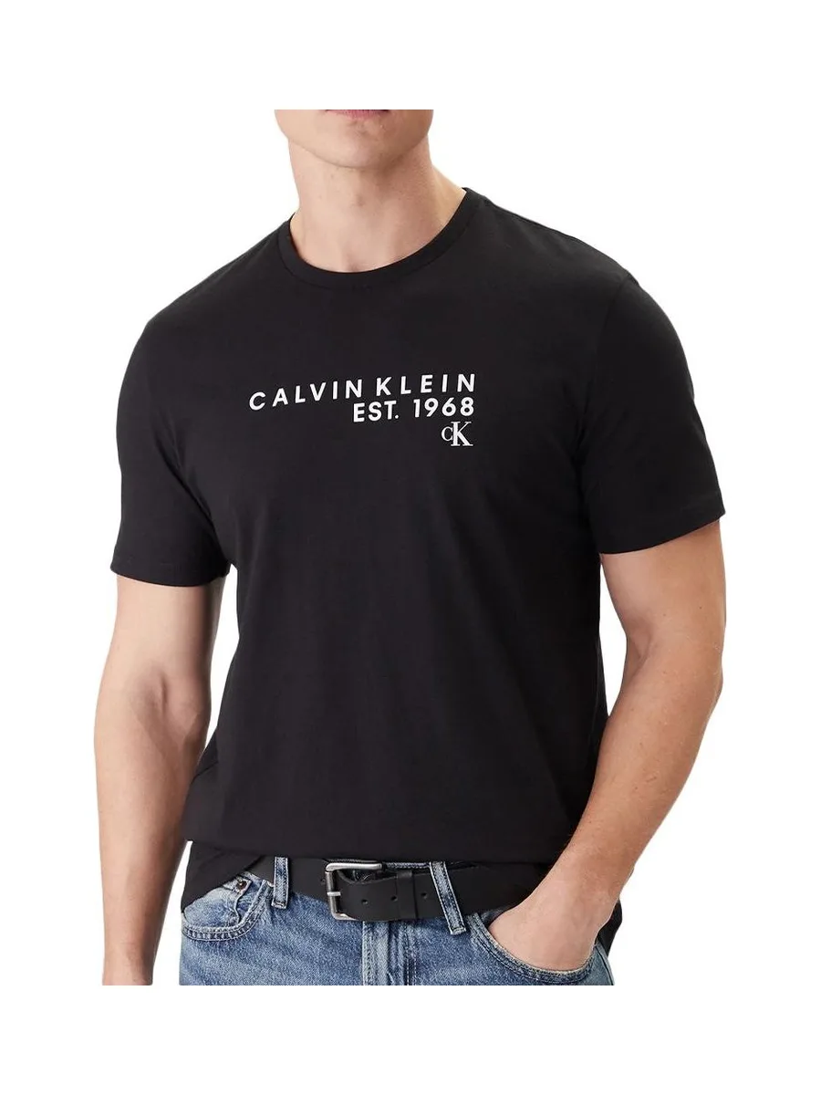 T-Shirt Noir Homme Calvin Klein Jeans Wholesale 1