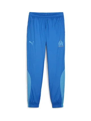 OM Pantalon d'entraînement Bleu Homme Puma Prematch Woven 1