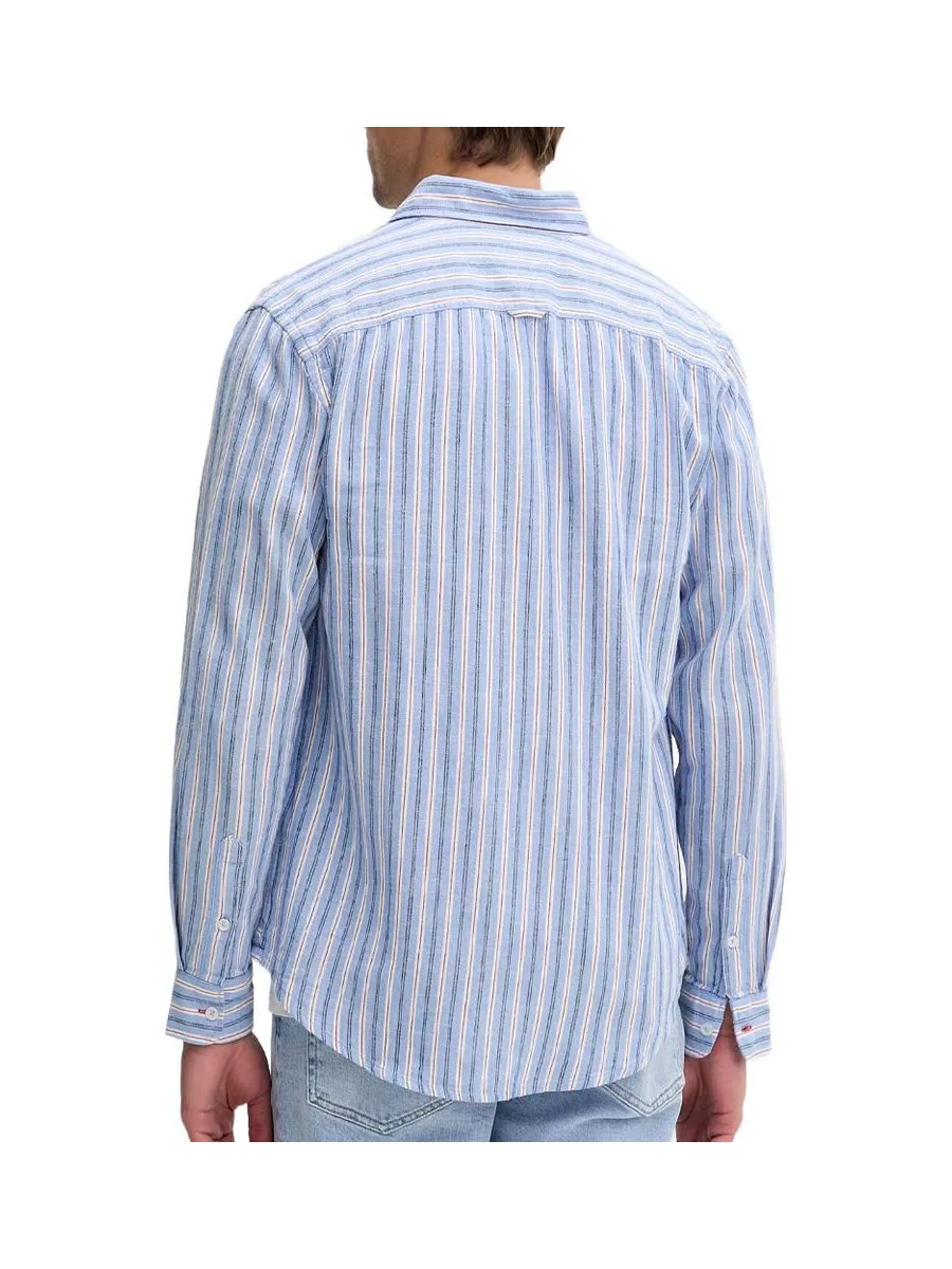 Chemise Bleu/Blanc Homme Tommy Hilfiger Tjm Reg Linen 3