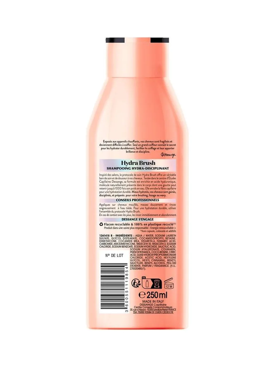 Shampoing Hydra-Disciplinant DESSANGE Cheveux exposés aux appareils chauffants 3