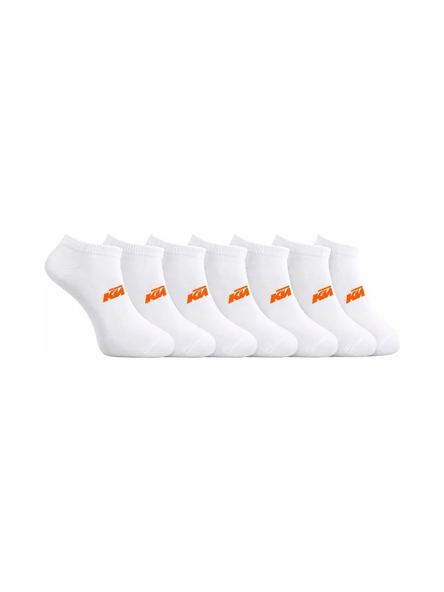 X3 Paires de Chaussettes Blanches/Oranges Homme KTM 1CHLCX3NR 2