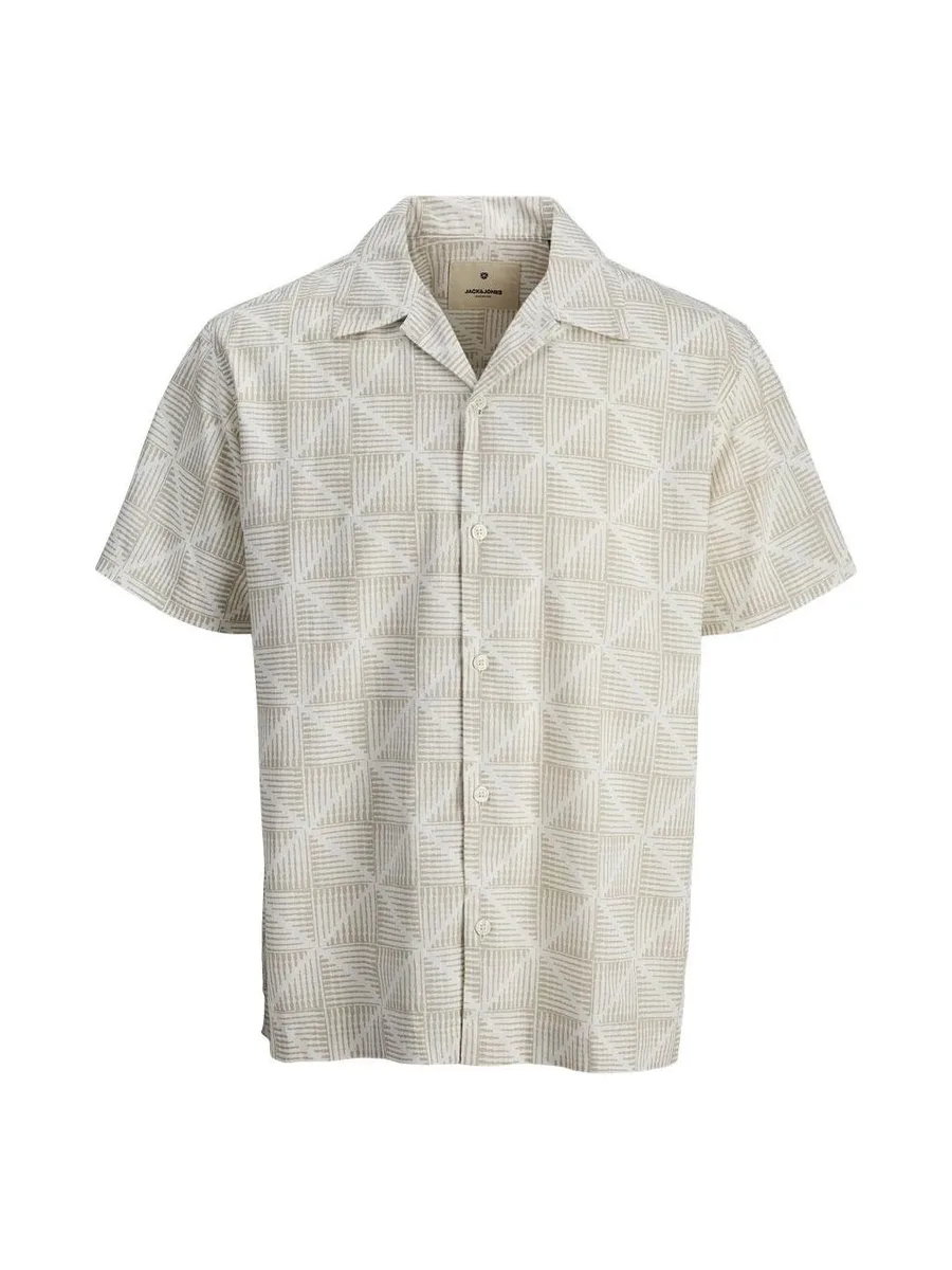 Chemise Beige/Blanc Homme Jack & Jones Kevin 2