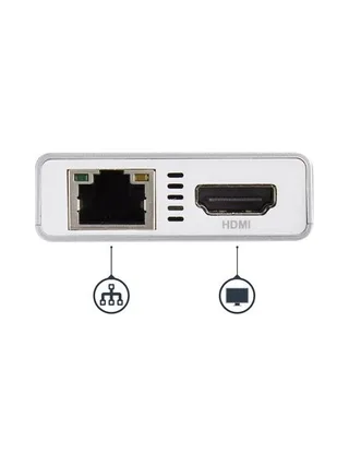 USB C Multiport Adapter - PD - Silver 3