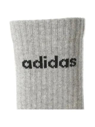 3x Paires de Chaussettes Blanches/Gris/Noir Homme Adidas Lin 2