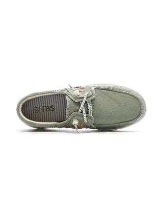 Chaussures bateau Vert Femme TBS Cotton Canvas Argile 4
