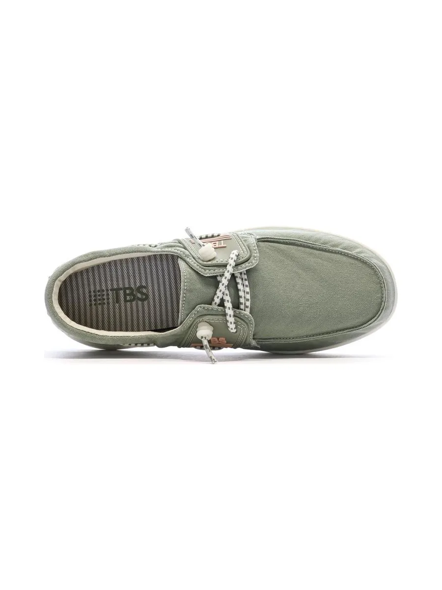 Chaussures bateau Vert Femme TBS Cotton Canvas Argile 5