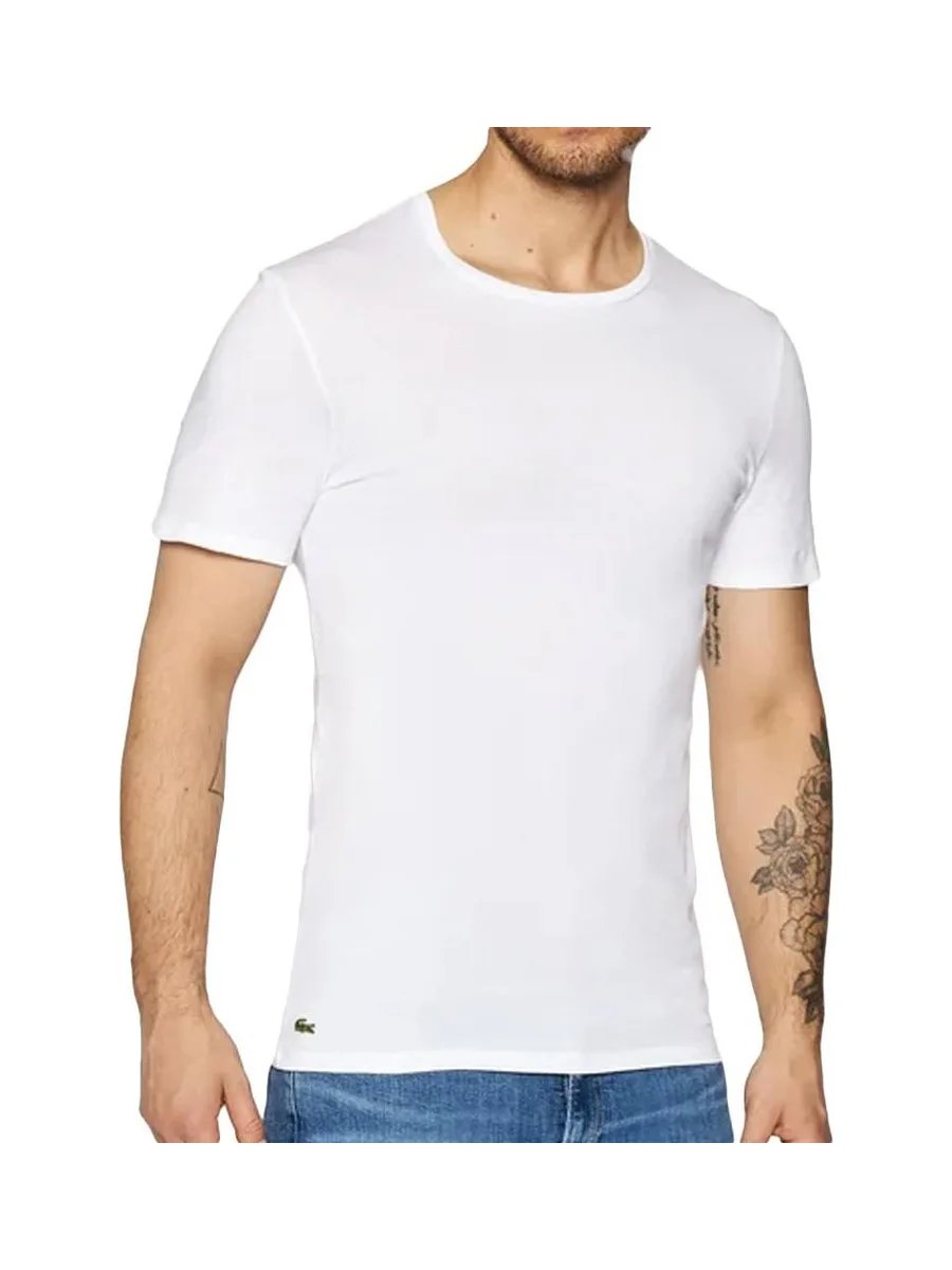 x3 T-shirt Blanc Homme Lacoste TH3321 2