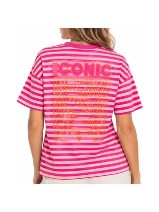 T-Shirt Rouge/Rose Femme Mère et Fille Iconic 2