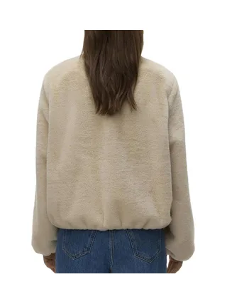 Veste Fausse Fourrure Beige Femme Vero Moda Jaliga 2