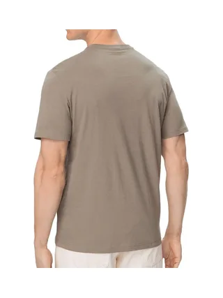 Lot de 2 T-shirts Blanc/Taupe Homme Calvin Klein Jeans Ss Badge 3