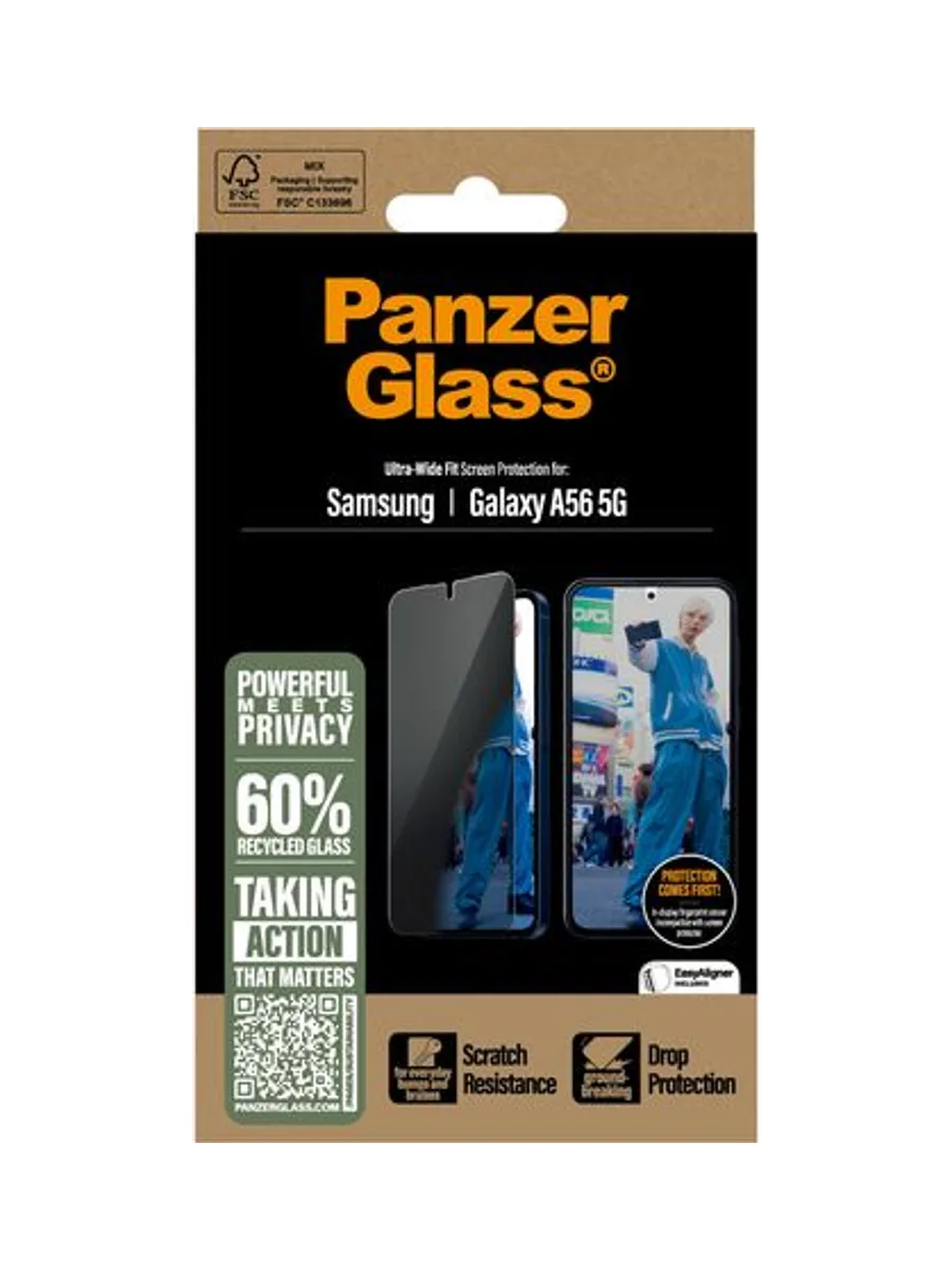 PanzerGlass ® 2-Way Privacy Screen Protector Samsung Galaxy A56 5G | Ultra-Wide Fit 3