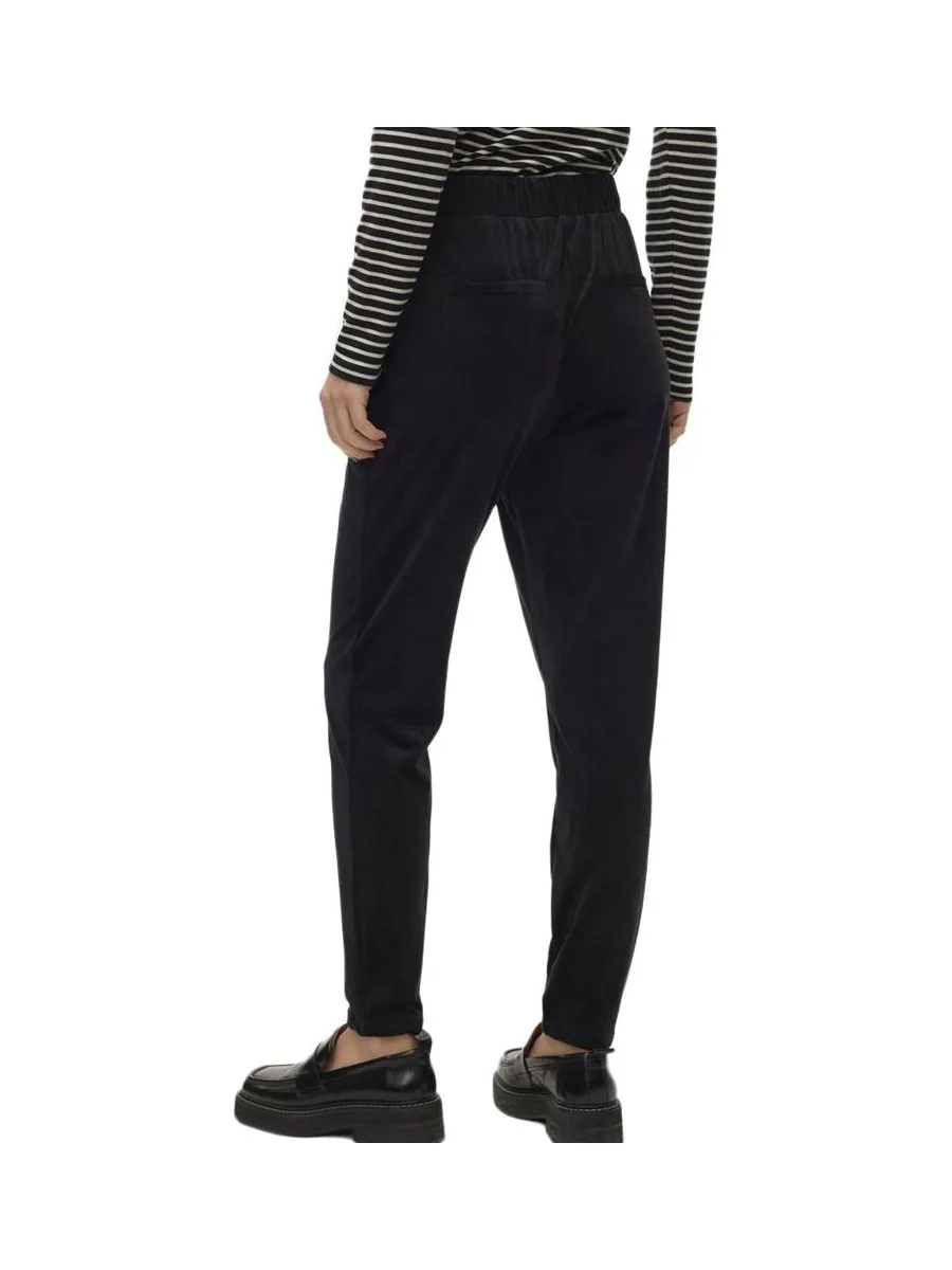 Pantalon fluide Velours Noir Femme Vero Moda Lea 3