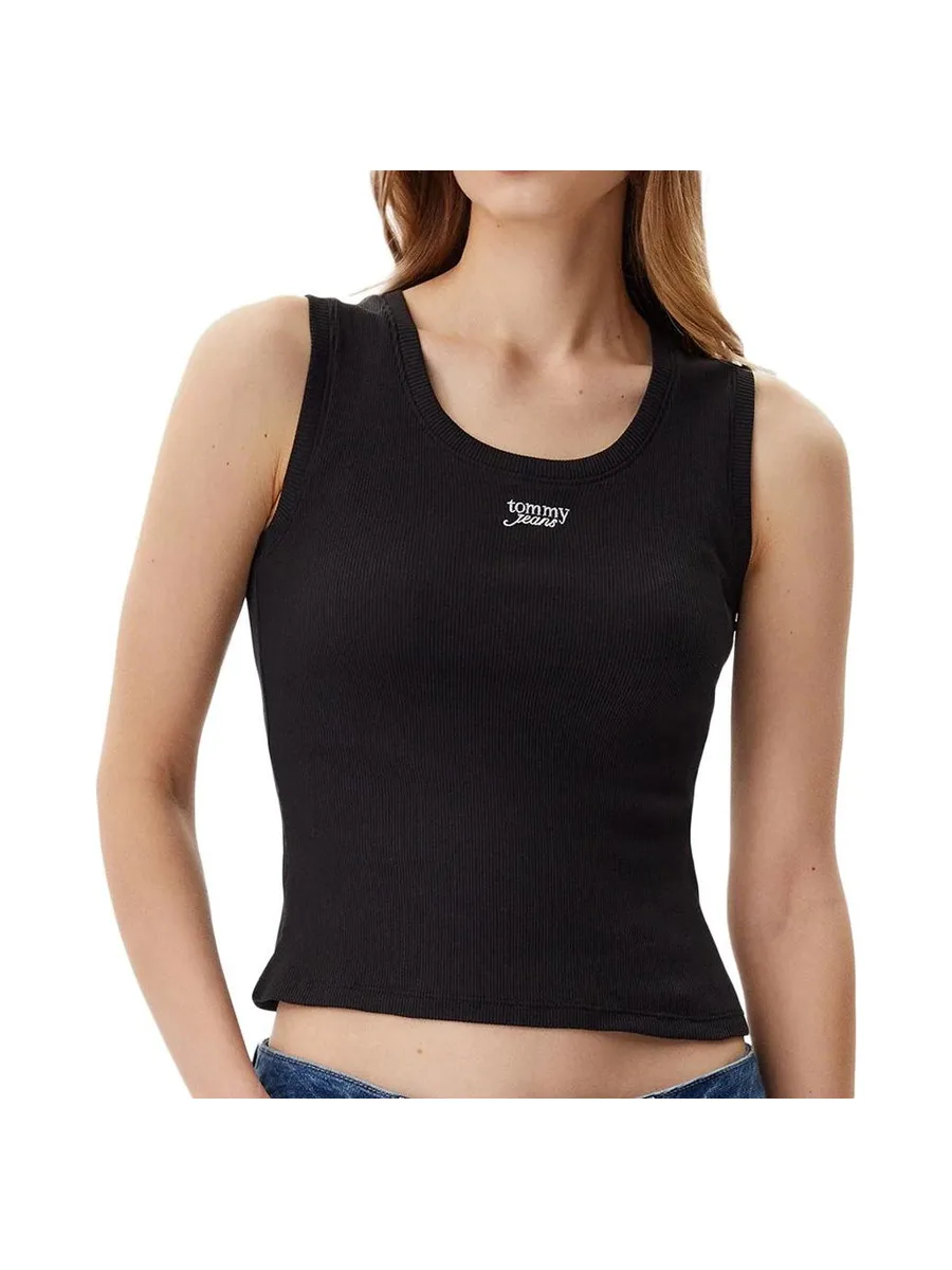 Débardeur Noir Femme Tommy Hilfiger Script 2