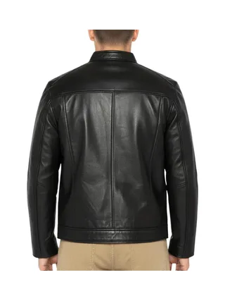 Blouson en Cuir Noir Homme Schott Memphis 2