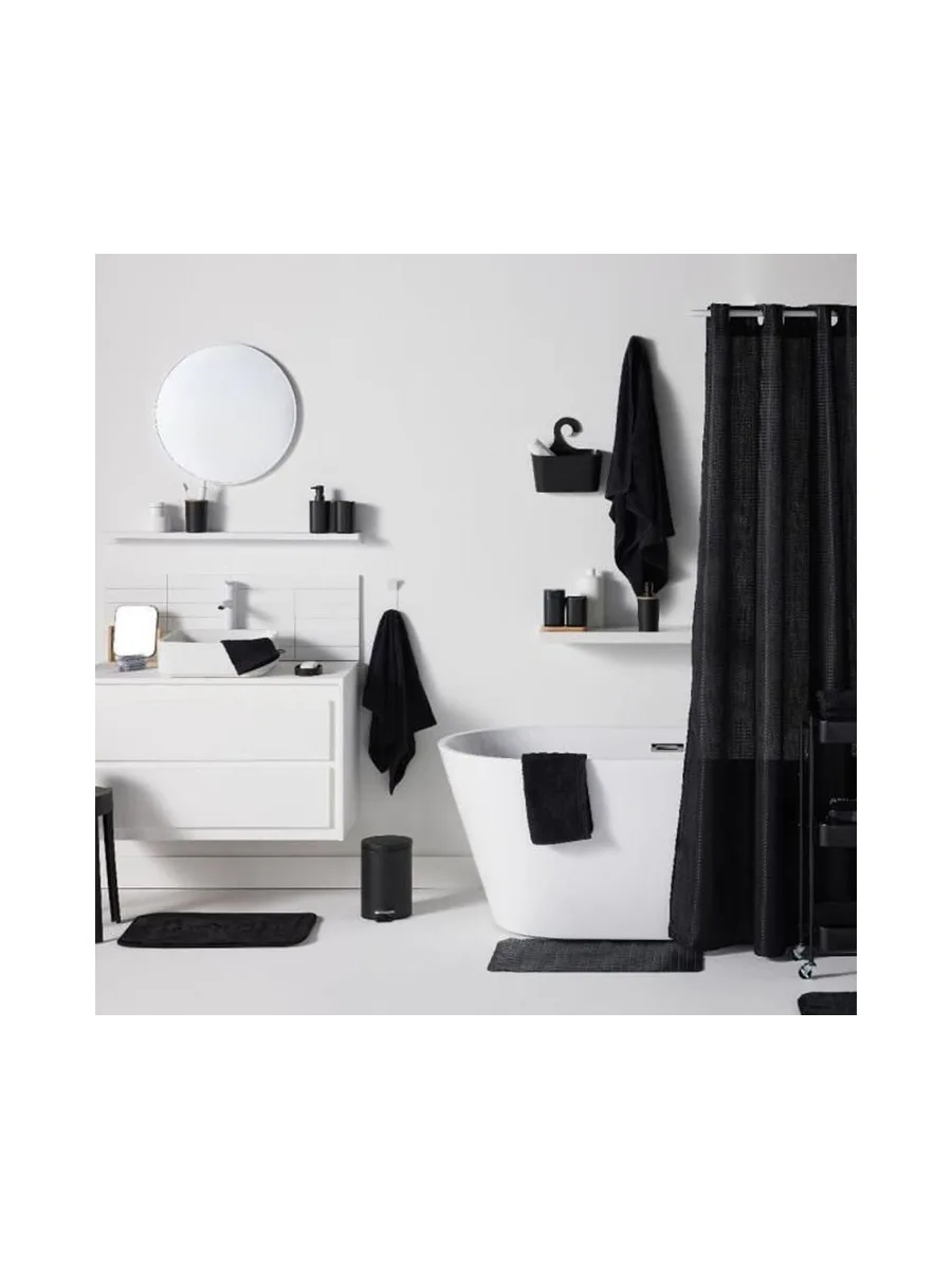 Tapis Noir/Blanc Utility Mémoire De forme 40x60 3