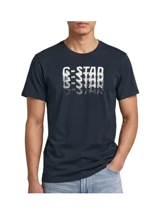 T-Shirt Marine Homme G-Star RAW Faded 1