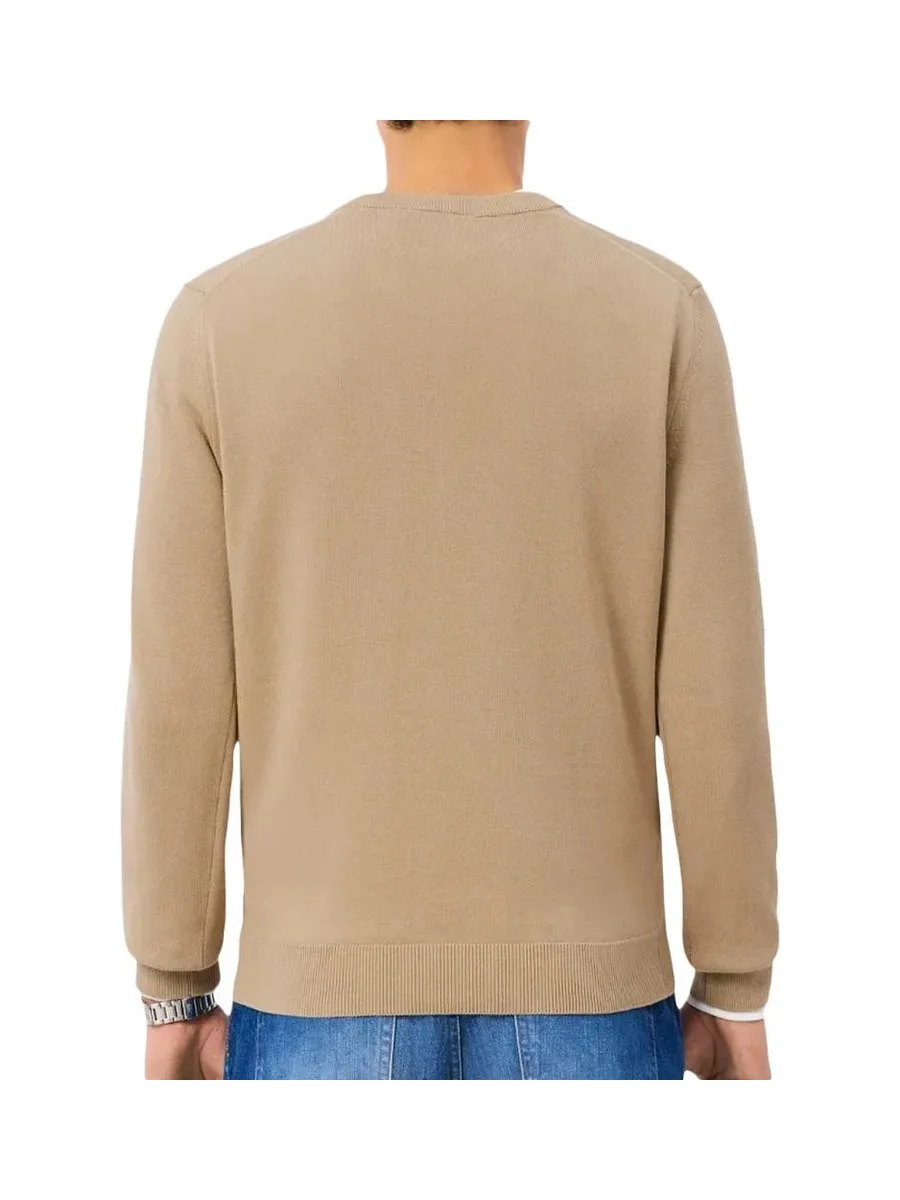 Pull Col V Beige Homme Lacoste AH1951 3