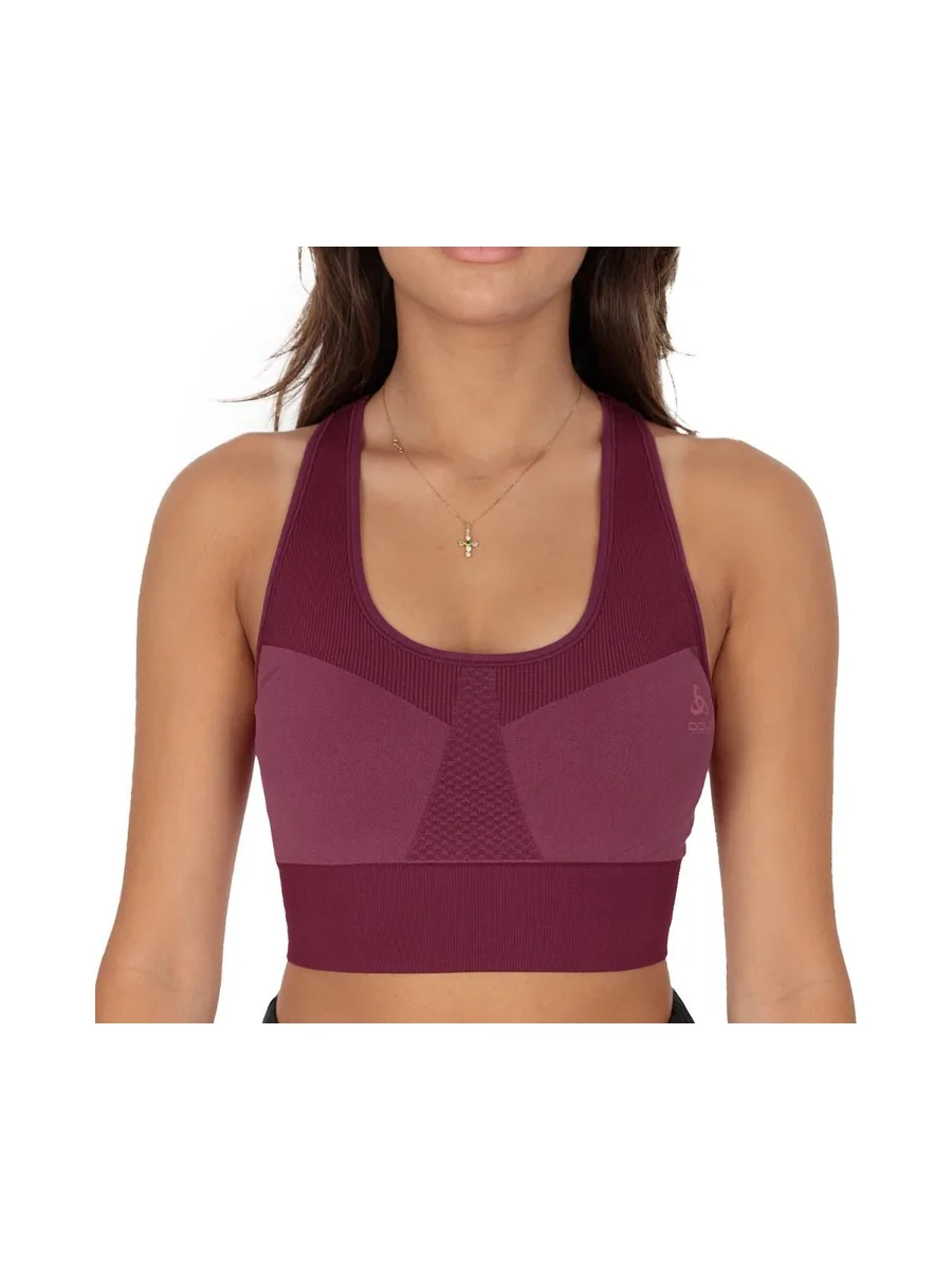 Brassière Rouge Femme Odlo Seamless 2