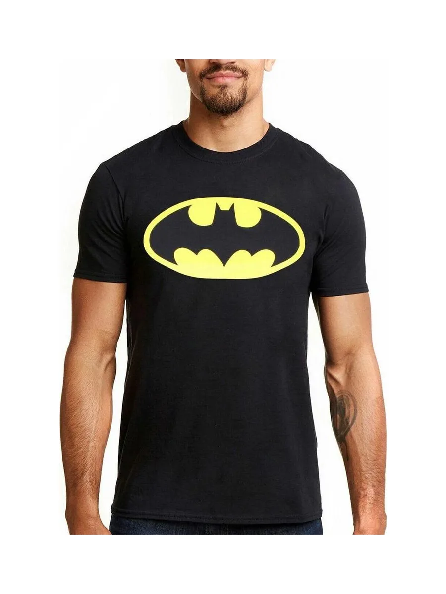 T-Shirt Noir Homme Dc Comics Batman Logo Mensofm 2