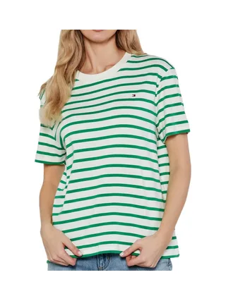 T-shirt Vert à Rayures Femme Tommy Hilfiger Rlx Modern Cody 1