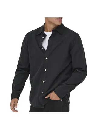 Chemise Noir Homme Only & Sons Sotto 1