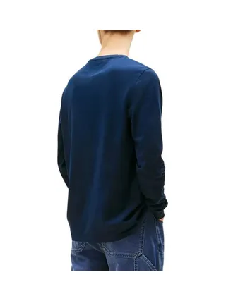 T-Shirt Manches Longues Bleu Homme Tommy Hilfiger Chest 2