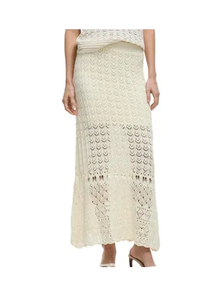 Jupe Beige Vila Femme Vidolise Ankle 1