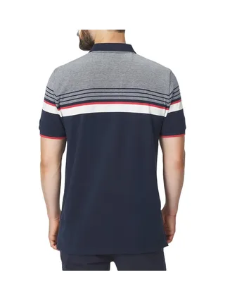 Polo Marine/Blanche/Rose Homme TBS ELTONPOL 2