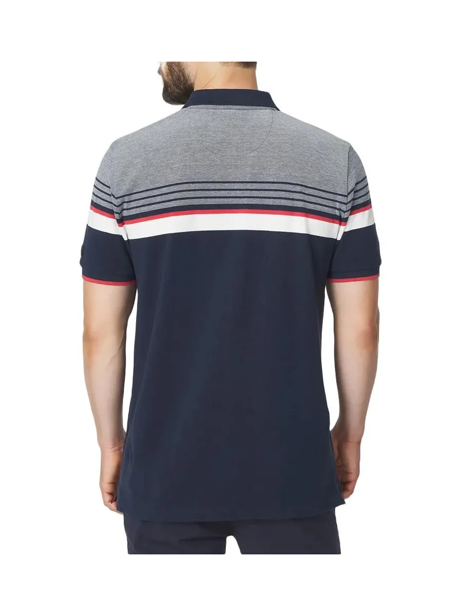 Polo Marine/Blanche/Rose Homme TBS ELTONPOL 3