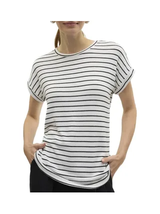 T-Shirt Rayure Blanc Femme Vero Moda Brianna 10291353 1