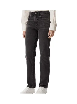 Jean Noir délavé Femme Calvin Klein Jeans Straight 1