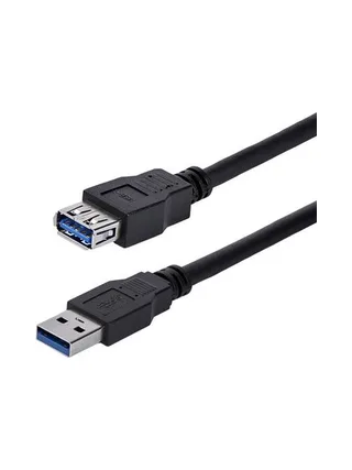 1m Black USB 3.0 Extension Cable M/F 1