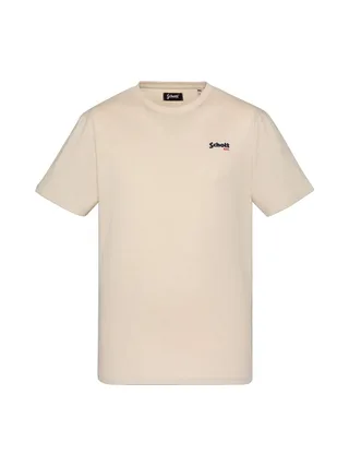 T-shirt Beige Homme Schott EMB 1