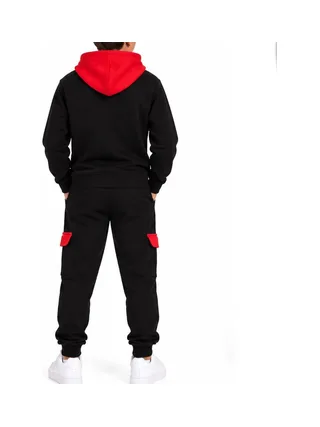 Ensemble Noir/Rouge Garçon Champion Hoodie 2