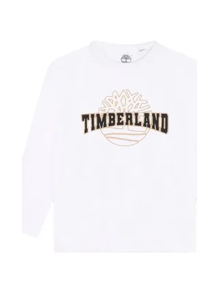 T-Shirt Manches Longues Blanc Ado Timberland T60293 1