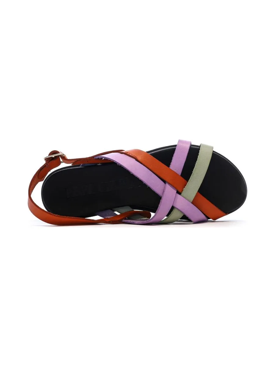 Sandales Vert/Mauve/Rouge Femme Pare Gabia Dafne 5