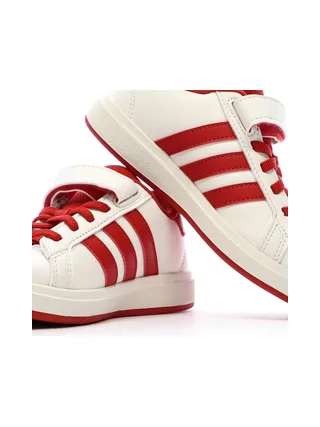 Baskets Ecru/Rouge Garçon Adidas Grand Court 2.0 El C 7