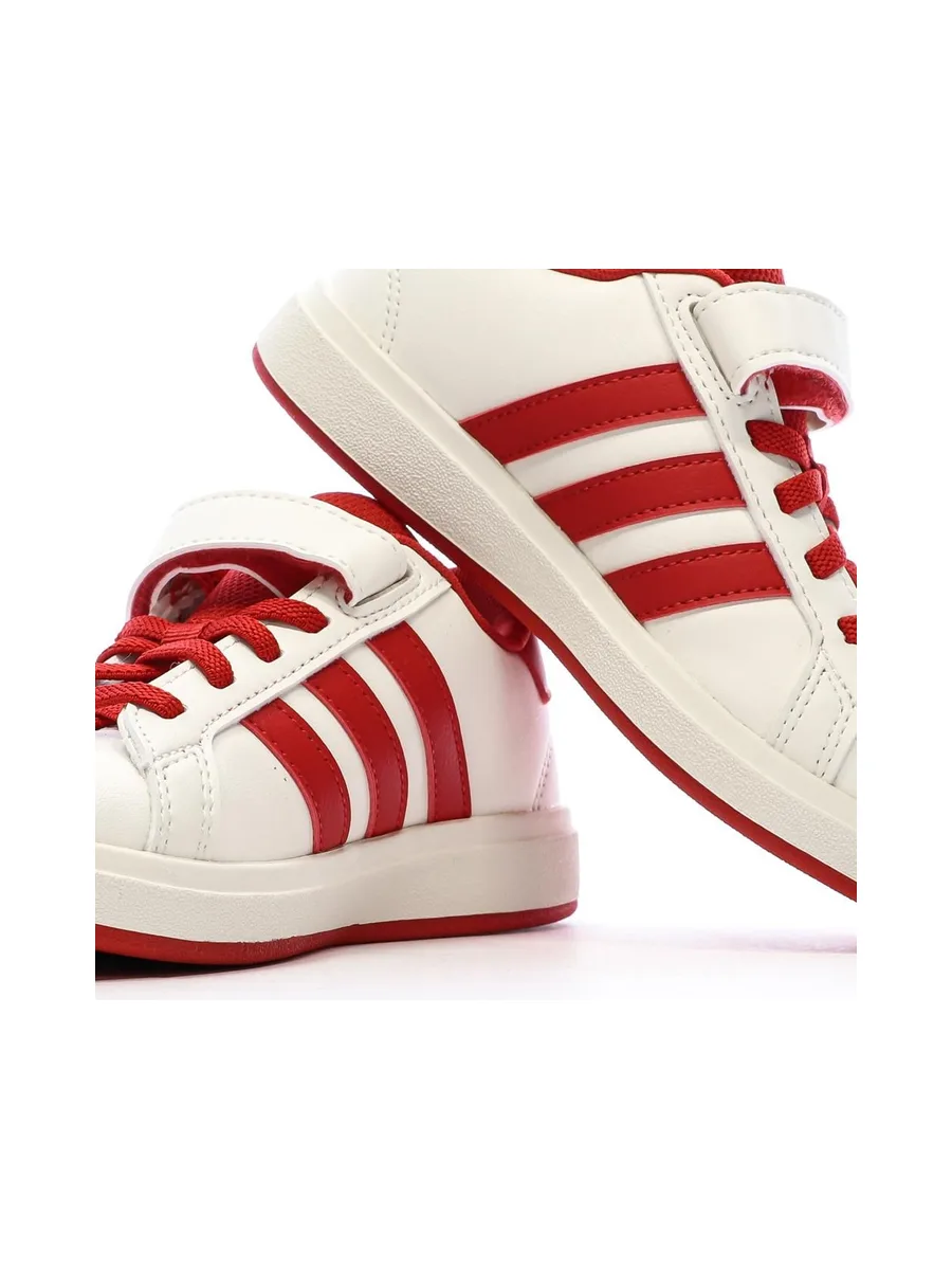 Baskets Ecru/Rouge Garçon Adidas Grand Court 2.0 El C 7