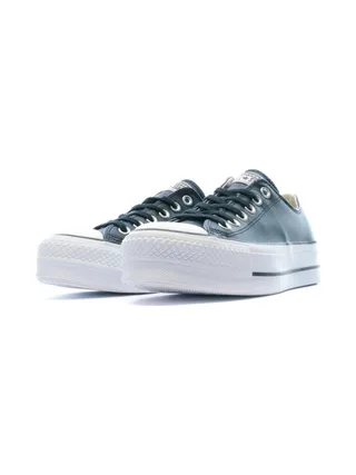 Baskets compensées cuir noir femme Converse All Star 5
