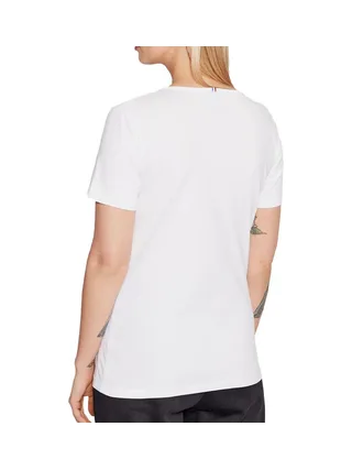 T-shirt Blanc Femme Le Coq Sportif Ess Tee Ss Col 2