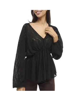 Blouse Noire Femme Vila Viseba 1