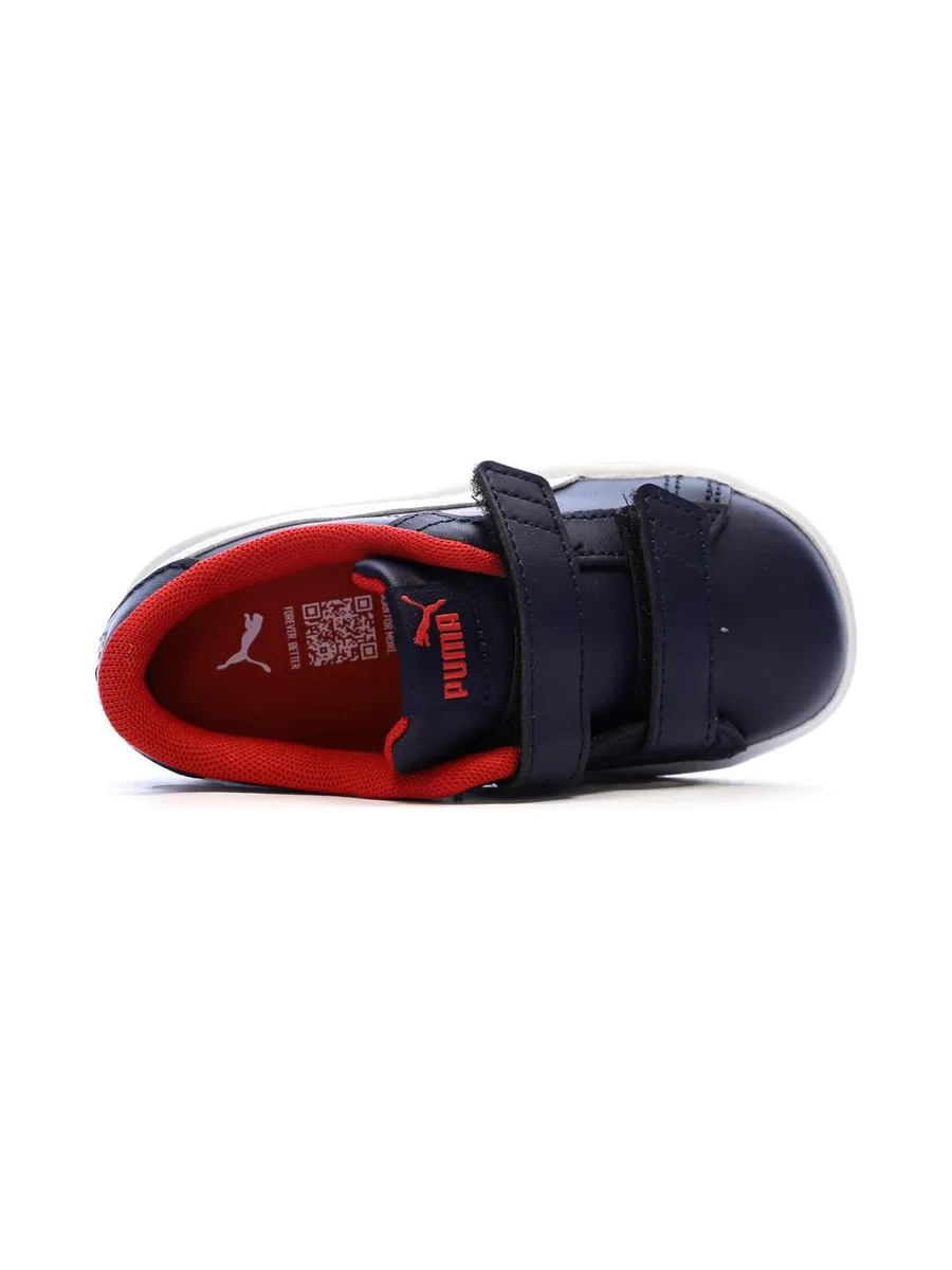 Baskets Marine/Rouge Garçon Puma Smash 3.0 5