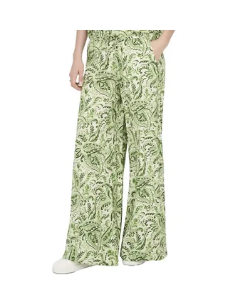 Pantalon fluide Imprimé Vert/Blanc Femme JDY Life Palazzo 1