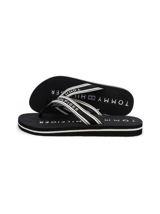 Tongs Noir Femme Tommy Hilfiger Webbing Summer 1
