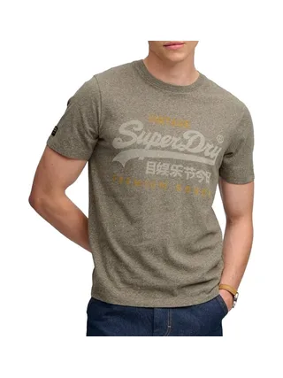 T-Shirt Vert Homme Superdry Classic 1