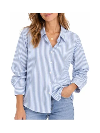 Chemise Rayures Bleu Femme PM Mère & Filles Beach Girl 1