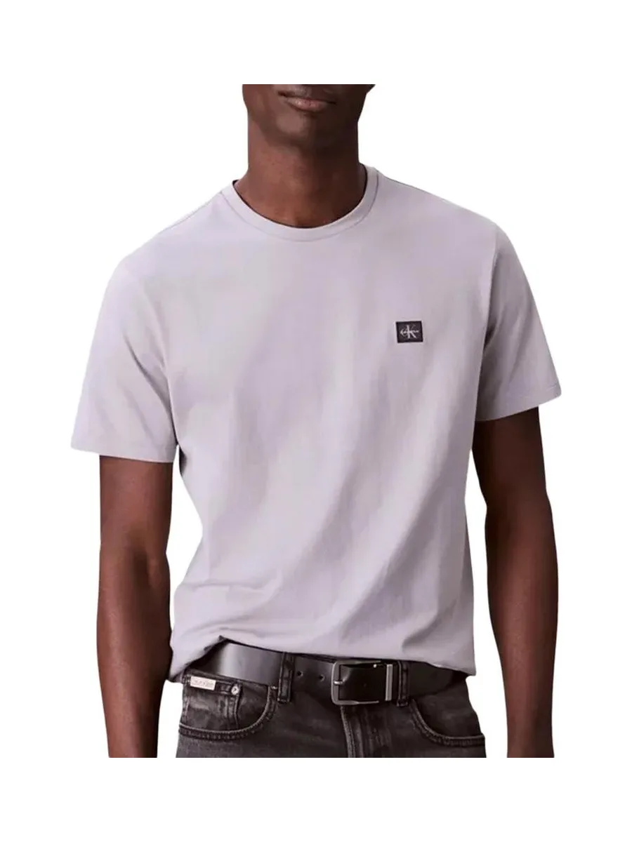 T-Shirt Gris Homme Calvin Klein Jeans Badge 30s Jersey-bright 2