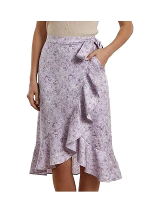 Jupe Violette à fleurs Femme Vero Moda Smilla 1