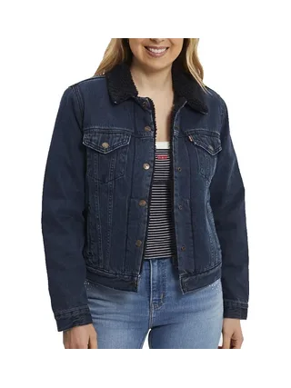 Veste en Jean Bleu Foncé Femme Levi's Original Sherpa Trucker 1