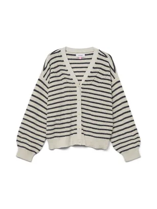 Gilet Marine/Beige à Rayures Fille Vero Moda Newlex 2